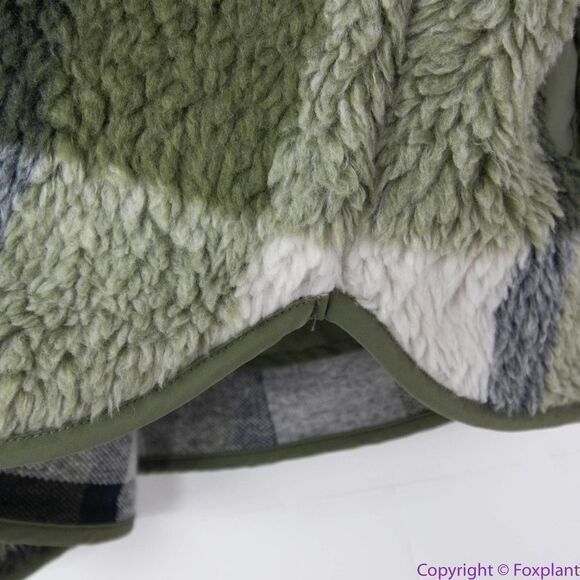 NEW Madewell (Re)sourced Sherpa Popover Tunic Jacket in Plaid, L,NB532 - Picture 11 of 16